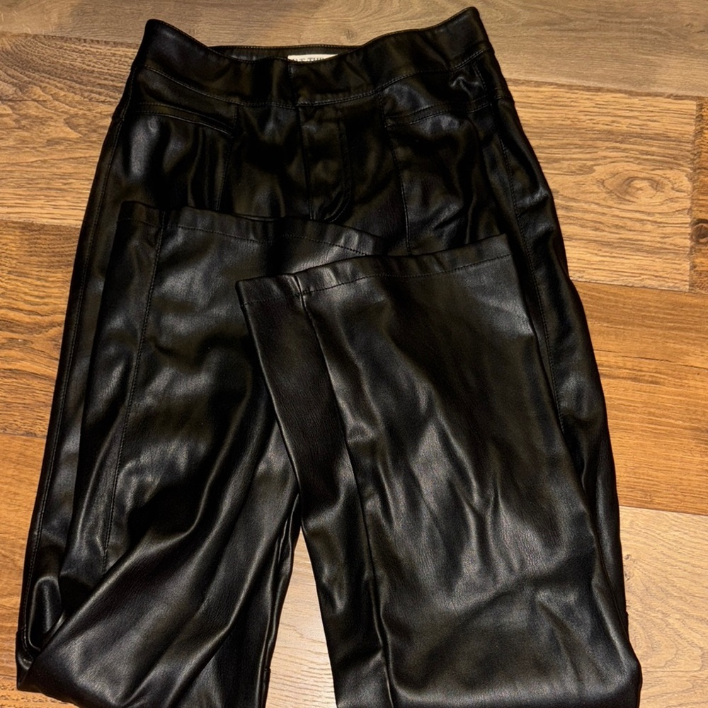 Free People Black Leather Pants